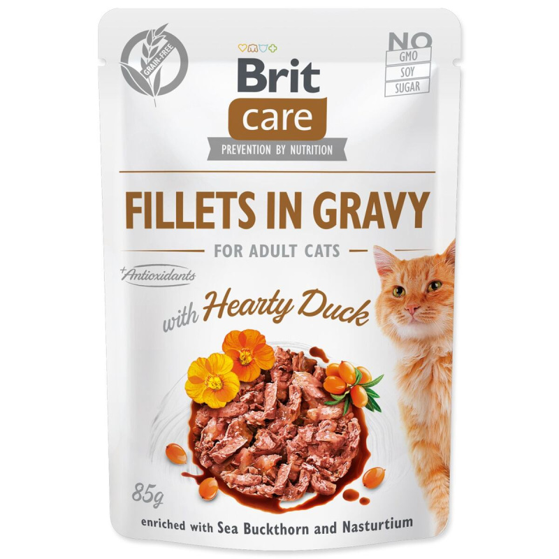 Brit Care Fillets in Gravy with Hearthy Duck - 85g