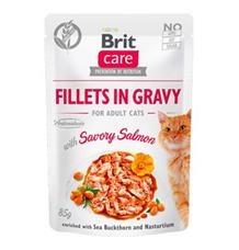 Brit Care Cat Fillets in Gravy Savory Salmon 85 g