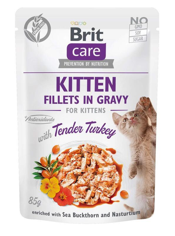 Brit Care Cat Kapsička pro koťata s filety z krocaního masa, 85 g