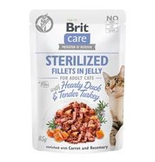 Brit Care Cat Fillets in Jelly Steril Duck&Turkey 85 g