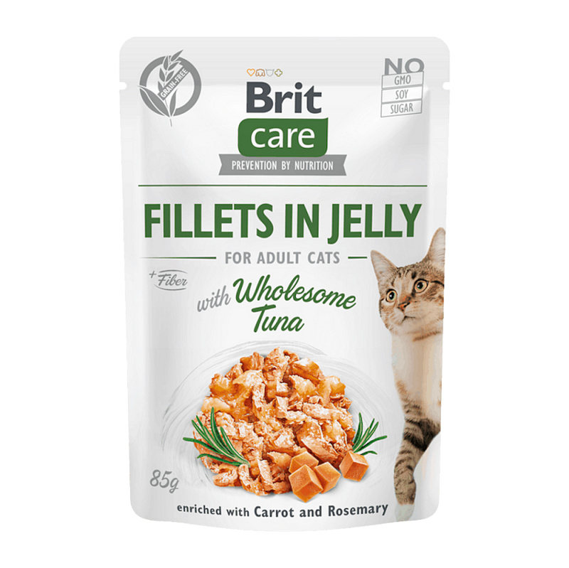 Brit Care Cat Fillets in Jelly with Wholesome Tuna 85 g