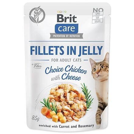 Brit Care Cat Fillets in Jelly Chicken&Cheese 85 g
