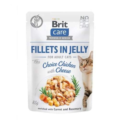 Brit Care Cat Fillets in Jelly Chicken&Cheese 85 g