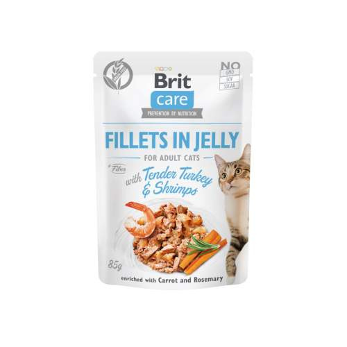 Kapsička BRIT Care Cat Pouch Tender Turkey & Shrimps in Jelly 85 g