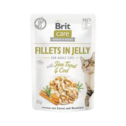 Brit Care Cat Fillets in Jelly with Trout&Cod 85 g