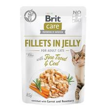 Brit Care Cat Fillets in Jelly with Trout&Cod 85 g