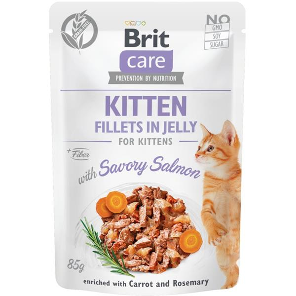 Brit Care Cat Fillets in Jelly Kitten with Salmon 85 g