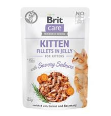 Brit Care Cat Fillets in Jelly Kitten with Salmon 85 g