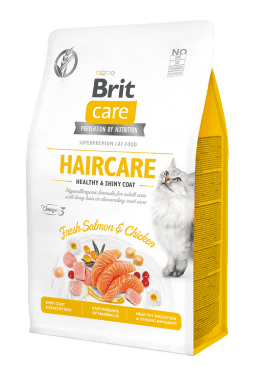 Brit Care Cat GF Haircare Healthy&Shiny Coat 0,4 kg