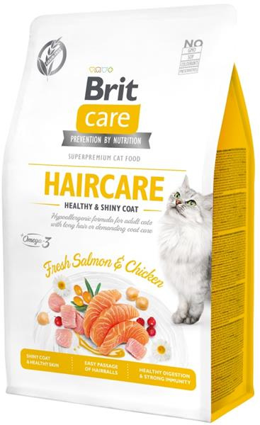 Brit Care Cat GF Haircare Healthy&Shiny Coat 0,4 kg
