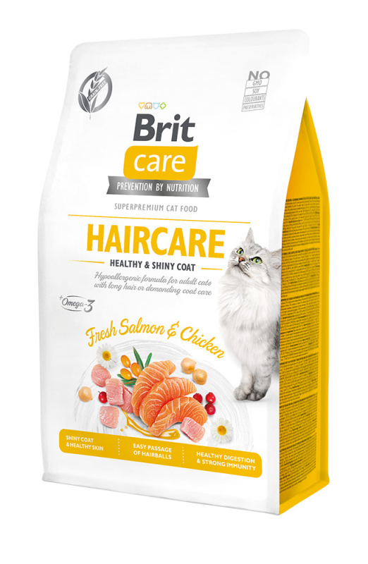 Brit Care Cat GF Haircare Healthy&Shiny Coat 0,4 kg