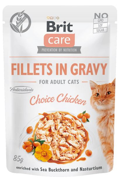 Brit Care Cat Fillets in Gravy Choice Chicken 85 g