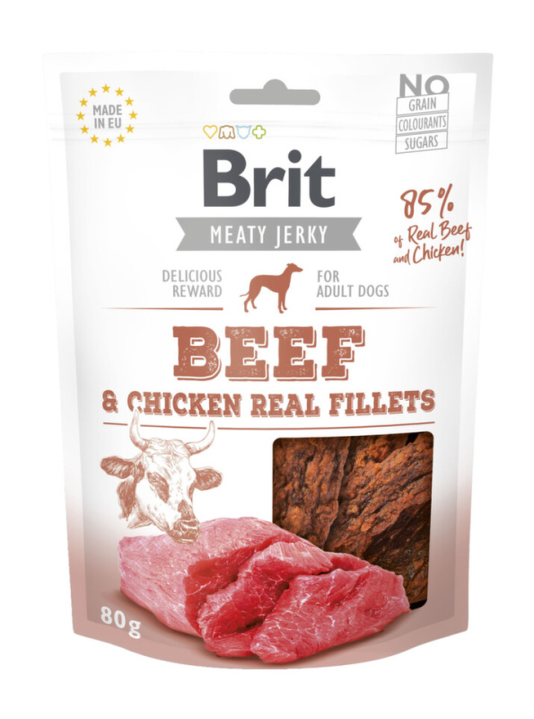 Brit Jerky Beef Fillets 80 g