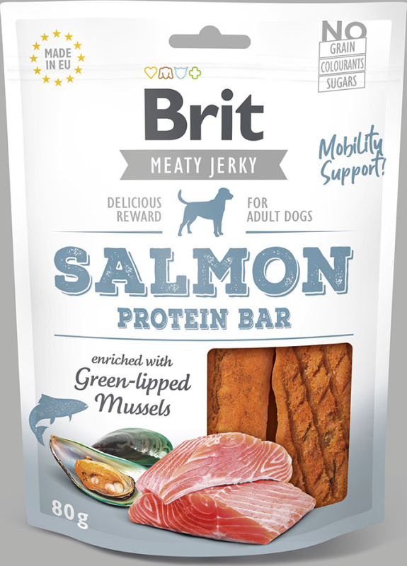 Brit Jerky Salmon Protein Bar 80 g