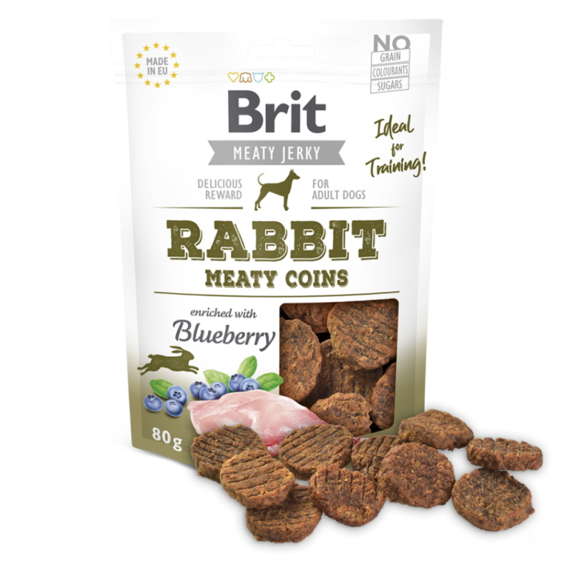 Brit Jerky Rabbit Meaty Coins 80 g
