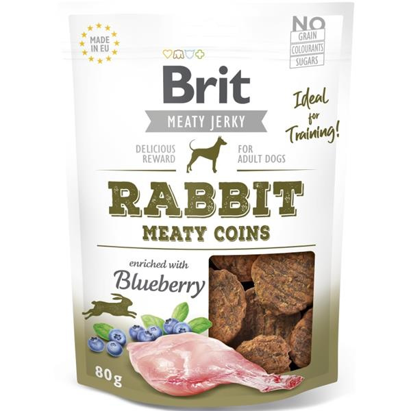 Brit Jerky Rabbit Meaty Coins 80 g