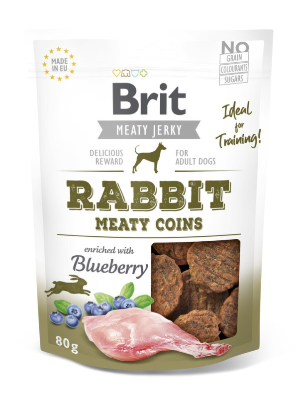 Brit Jerky Rabbit Meaty Coins 80 g