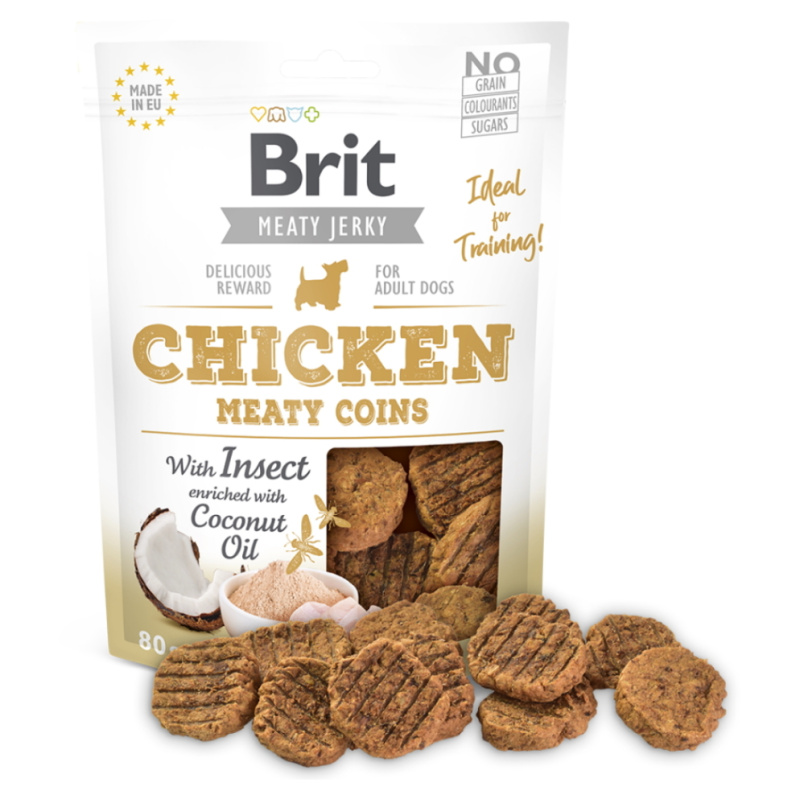 Brit Jerky Chicken with Insect Meaty Coins 80 g