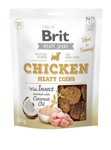 Brit Jerky Chicken with Insect Meaty Coins 200 g