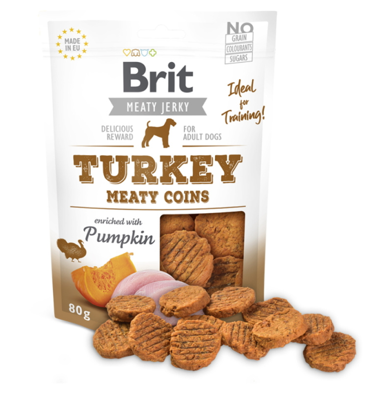 Brit Jerky Turkey Meaty Coins 80 g