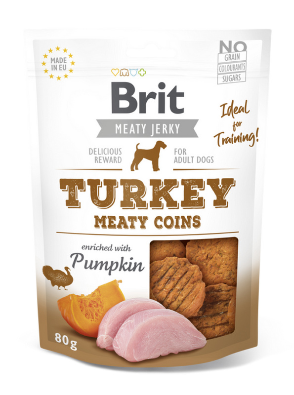Brit Jerky Turkey Meaty Coins 80 g