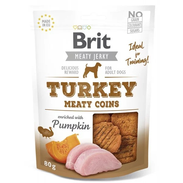 Brit Jerky Turkey Meaty Coins 80 g