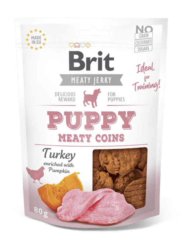 Brit Meaty Jerky Puppy Meaty Coins - 80g