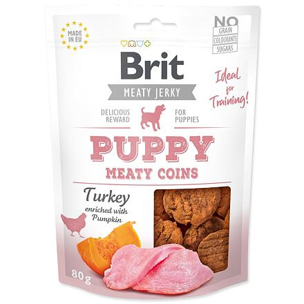 Brit Meaty Jerky Puppy Meaty Coins - 80g