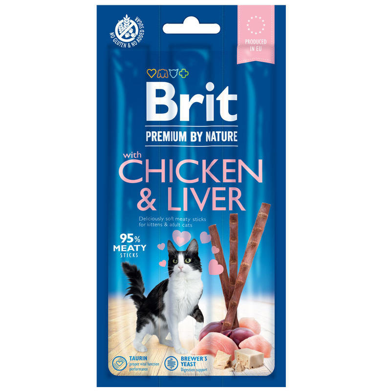 Brit Premium Cat by Nature Sticks Chicken&Liver(3pcs)