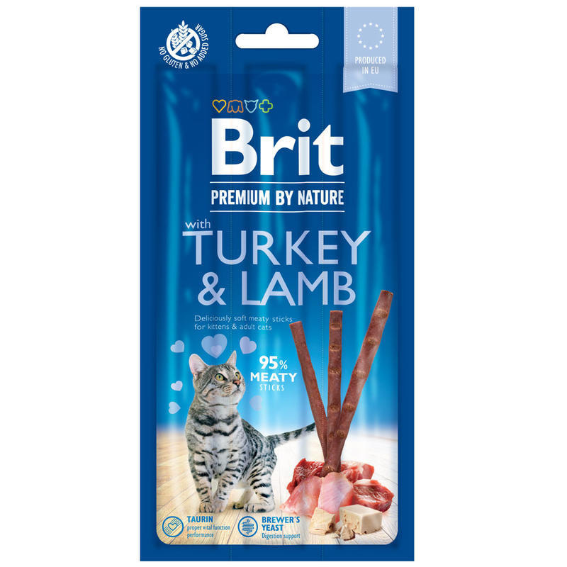 Brit Premium Cat by Nature Sticks Turkey&Lamb(3pcs)