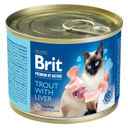Brit Premium Cat by Nature konz Trout&Liver 200g