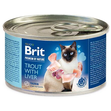 Brit Premium Cat by Nature konz Trout&Liver 200g