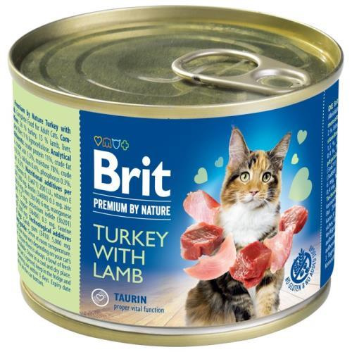 Brit Premium Cat by Nature konz Turkey&Lamb 200g