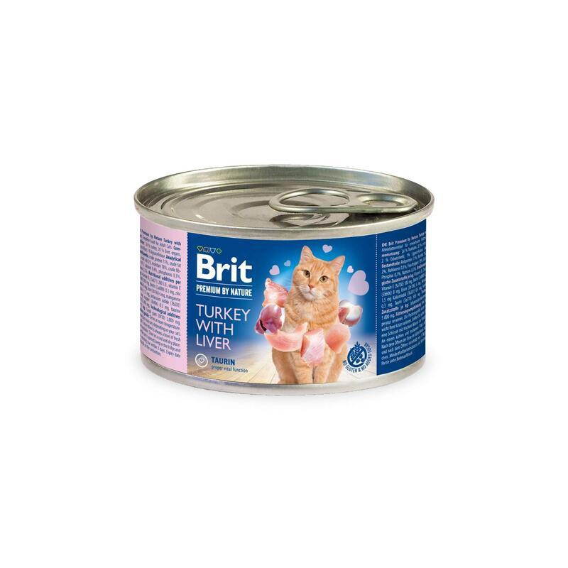 Brit Premium Cat by Nature konz Turkey&Liver 200g