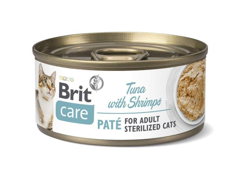Brit Care Cat Sterilized. Tuna Paté with Shrimps 70g