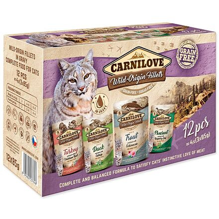 Kapsičky CARNILOVE Cat pouch multipack (12x85g) 1020 g