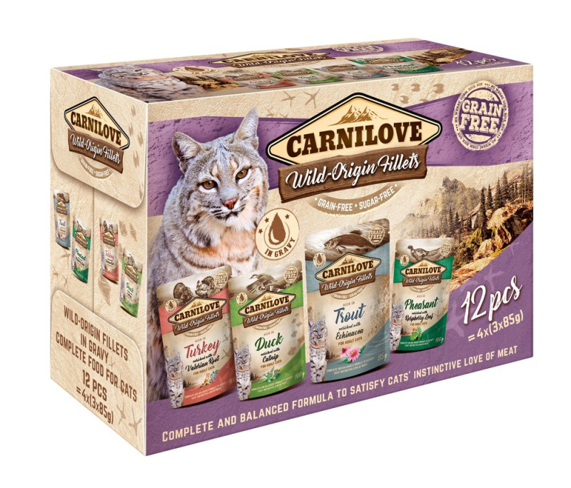 Kapsičky CARNILOVE Cat pouch multipack (12x85g) 1020 g