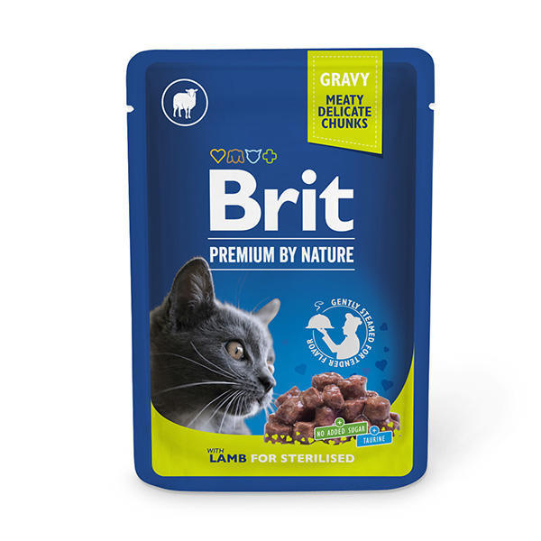 Brit Premium Cat Lamb for Sterilised in Gravy - 100g