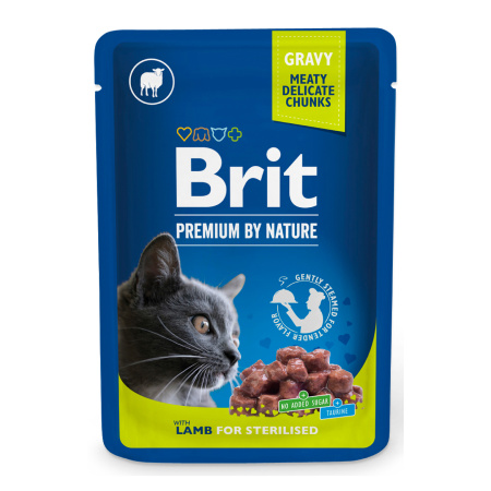 Brit Premium Cat Lamb for Sterilised in Gravy - 100g