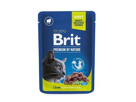 Brit Premium Cat Lamb for Sterilised in Gravy - 100g