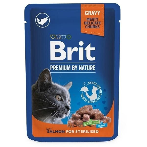 Brit Premium Cat Salmon for Sterilised in Gravy - 100g