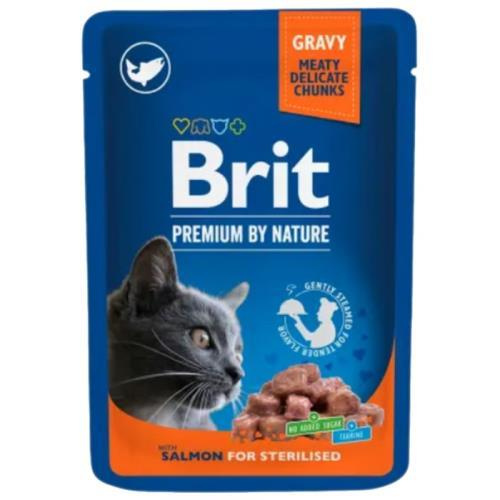 Brit Premium Cat Salmon for Sterilised in Gravy - 100g