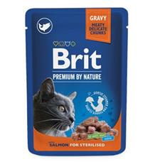 Brit Premium Cat Salmon for Sterilised in Gravy - 100g