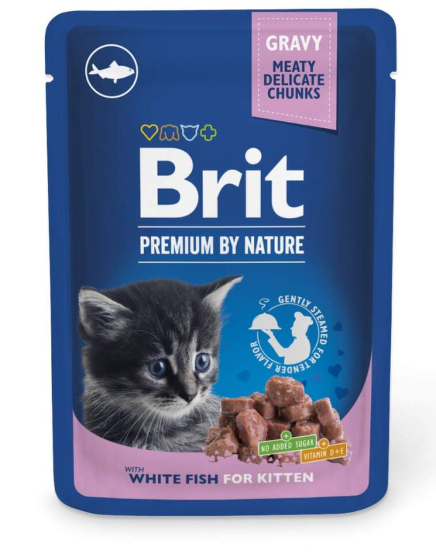 Brit Premium Cat Kapsa Kitten White Fish - 100g