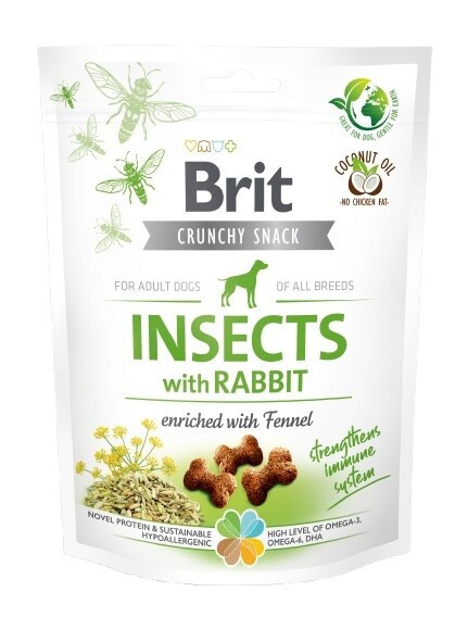 Brit Crunchy Snack Insects with Rabbit enriched with Fennel - 200g