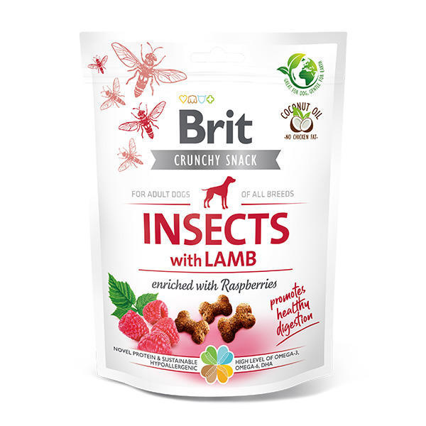 Brit Care Dog Crunchy Cracker. Insects with Lamb enriched with Raspberries 200 g
