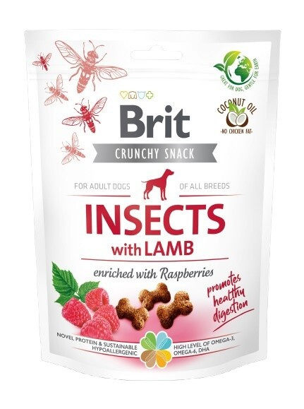 Brit Care Dog Crunchy Cracker. Insects with Lamb enriched with Raspberries 200 g
