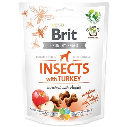 Brit Crunchy Snack Insects with Turkey and Apples - 200g