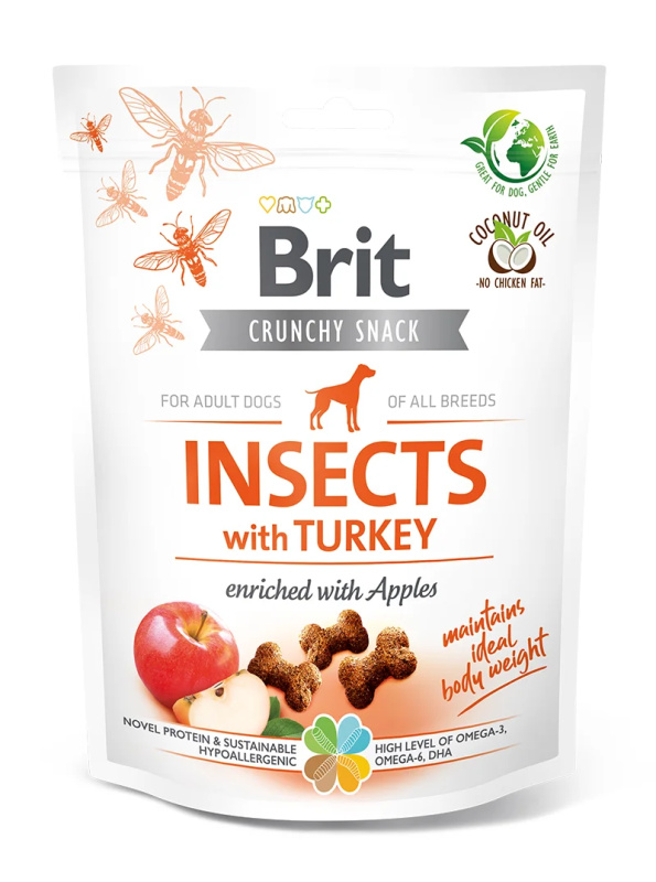 Brit Crunchy Snack Insects with Turkey and Apples - 200g