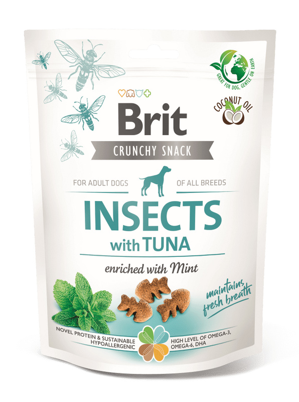 Brit Care Dog Crunchy Cracker. Insects with Tuna enriched with Mint 200 g